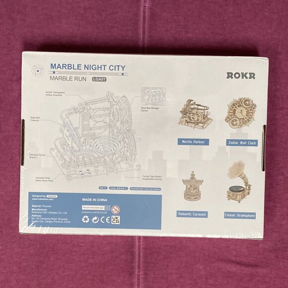 Marble Night City Marble Run, ROKR Robotime LGA01, 3-D Puzzle for Adults NIB - Picture 3 of 3